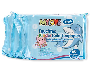Papier toilette humide pour enfants Fresh MYLOVE