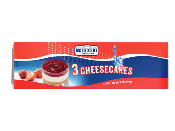 3 cheesecakes