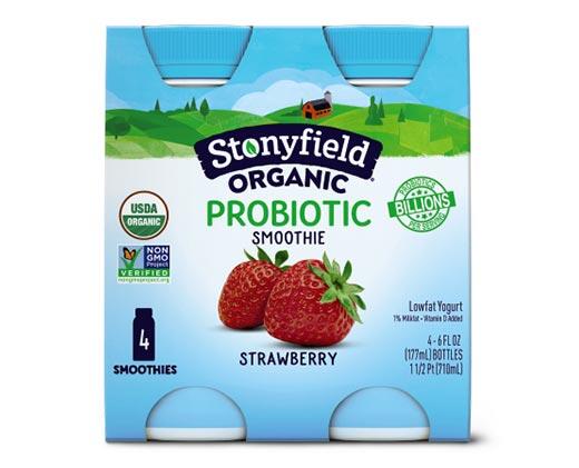 Stonyfield 
 Organic Strawberry or Wildberry Yogurt Smoothies