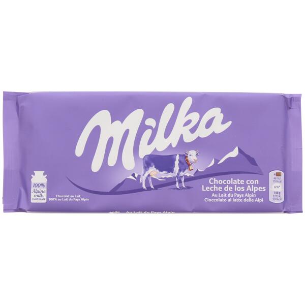 barre de chocolat Milka Lait des Alpes