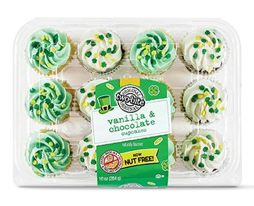 Two-bite 
 St. Patrick's Day Mini Cupcakes