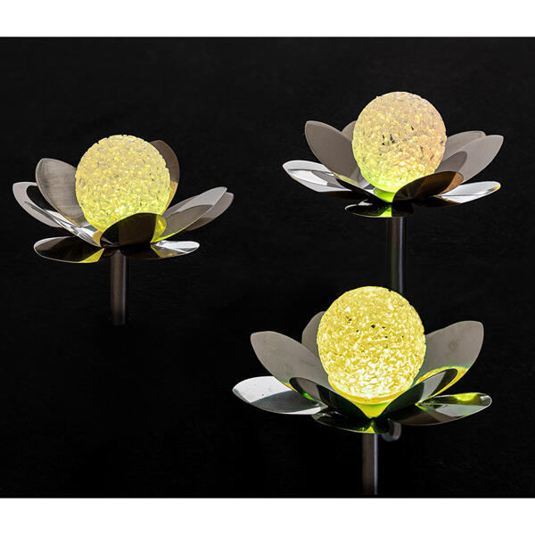 Solar-Lotusblumen 3er-Set