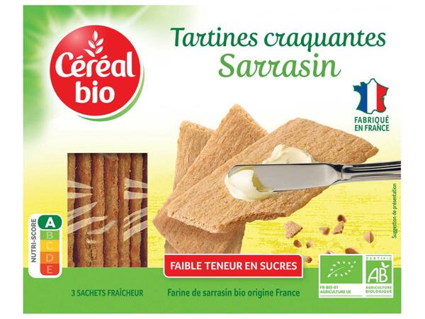 Céréal Bio tartines craquantes sarrasin ou multi céréales