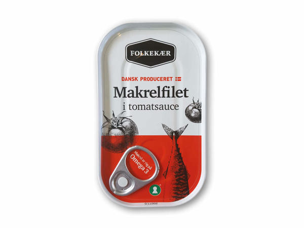 FOLKEKÆR Makrelfilet i tomat
