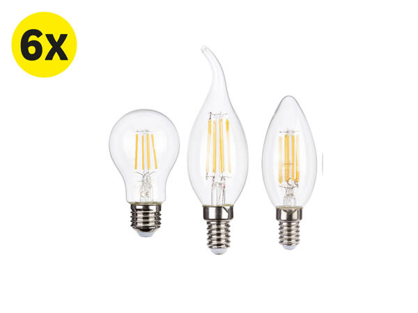 LED-filamentlampor, 6-pack