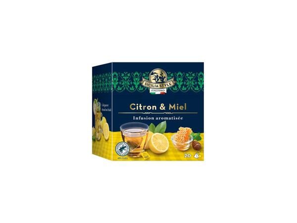 Infusions aromatisées citron et miel