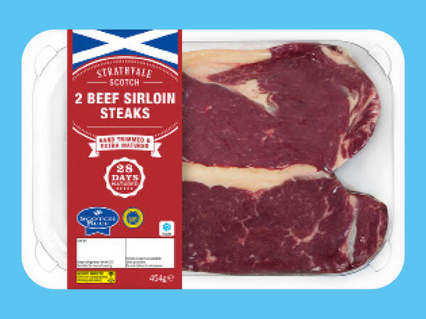 2 Beef 28-Day Matured Sirloin Steaks
