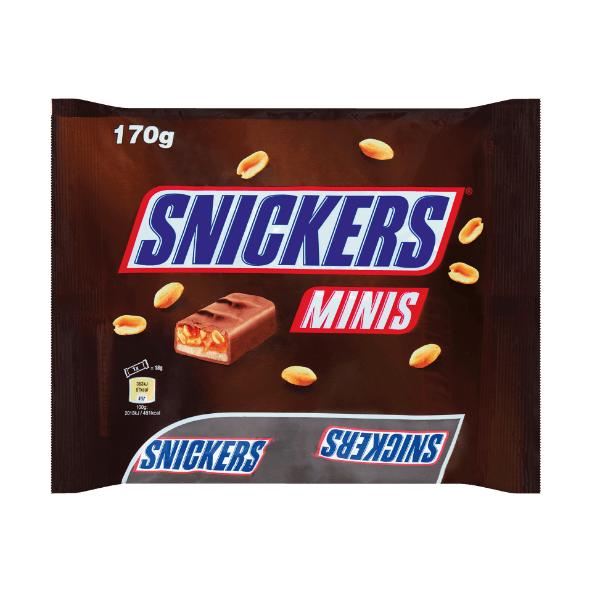 Twix, Mars of Snickers mini's