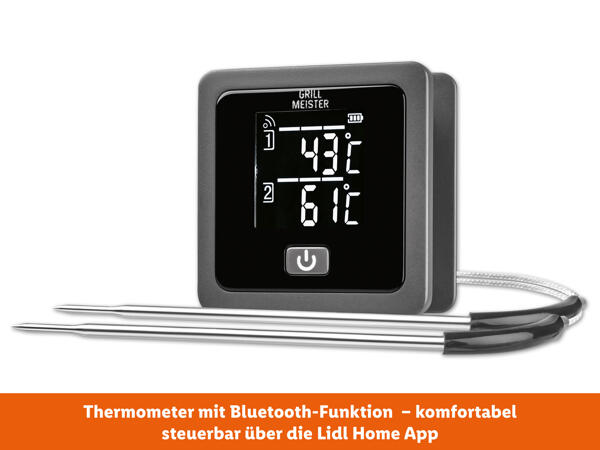 Grillmeister(R) Funk-/Bluetooth-Grillthermometer