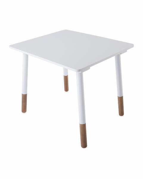 Children's White Table & Chairs Set