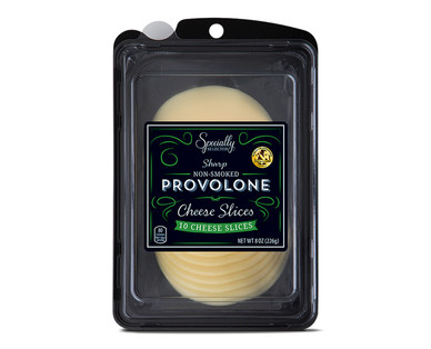 Specially Selected Aged NY White Cheddar or Sharp Provolone Deli Slices