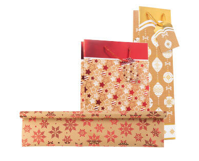 Carta/Buste per confezioni regalo a tema natalizio