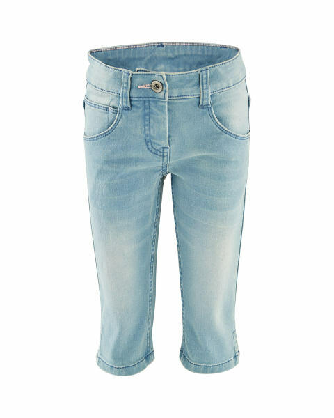 Girl's Blue Crop Trousers