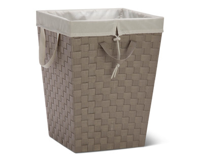 Easy Home Woven Strap Hamper With Liner