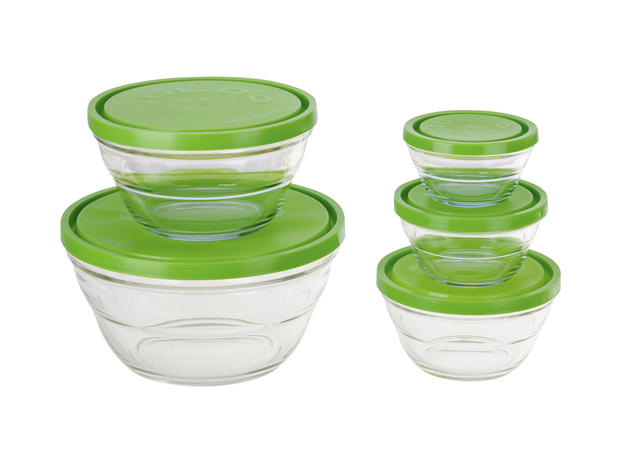 Glass Food Storage Containers, 5 pieces