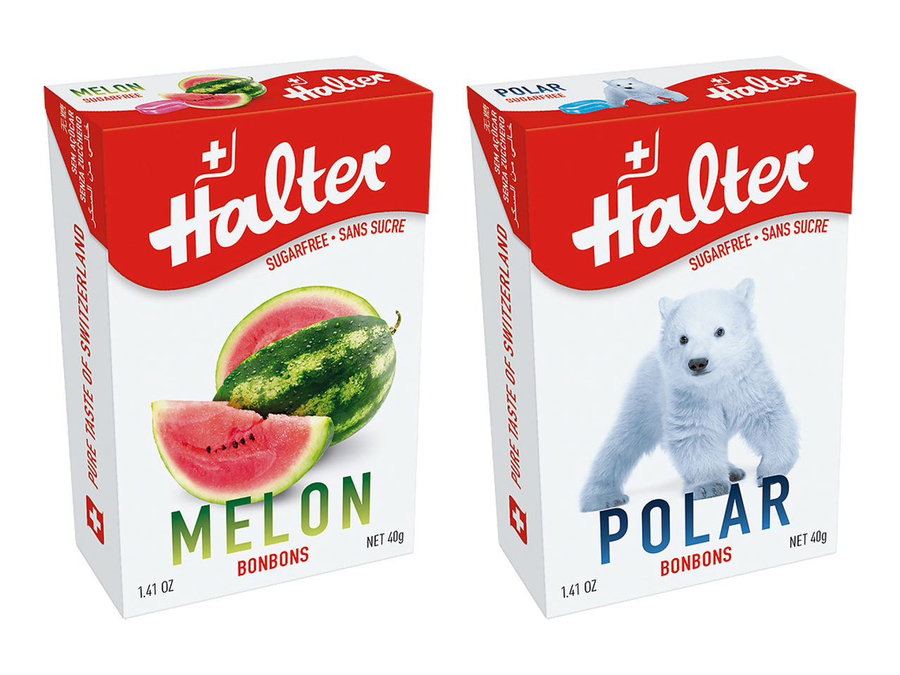 Bonbons Halter melon/ polar senza Zucchero