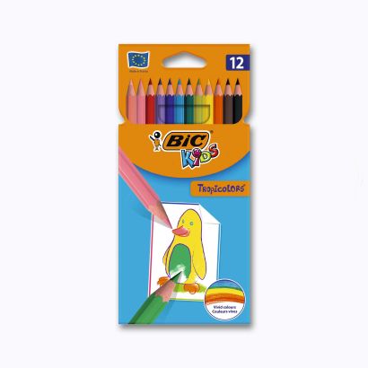 12 Crayons de couleurs "Tropicolors"