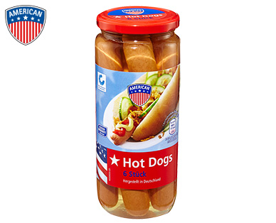 AMERICAN 6 Hot Dogs