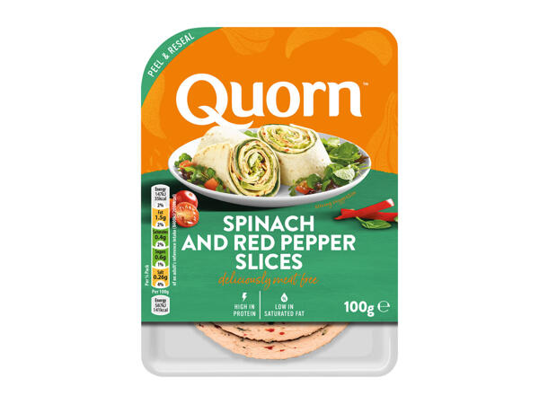 Quorn Spinach & Red Pepper Slices