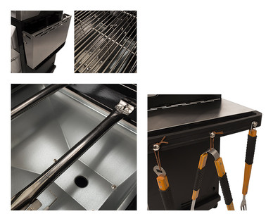 Range Master 2-Burner Stainless Steel Gas Grill With Folding Shelves