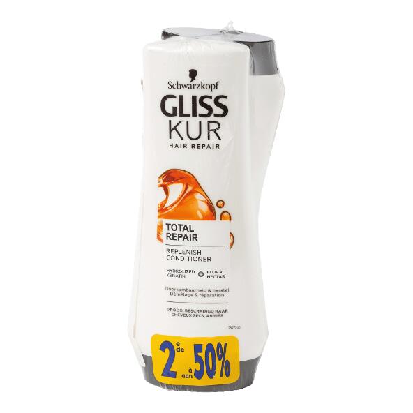 GLISS KUR(R) 				Shampoing ou après-shampoing, 2 pcs