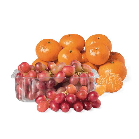 Rode druiven en mandarijnen