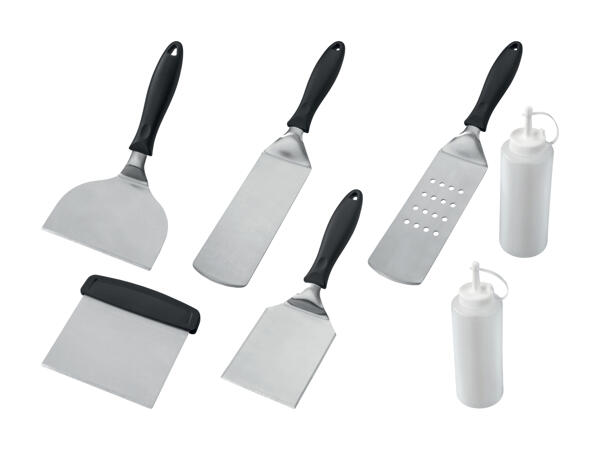 Grillmeister Set de spatules de barbecue, 7 pièces