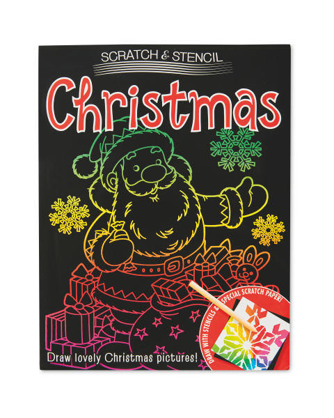 Christmas Scratch and Stencil Book