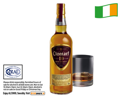 Clontarf 10 Year Old Irish Blended Whiskey