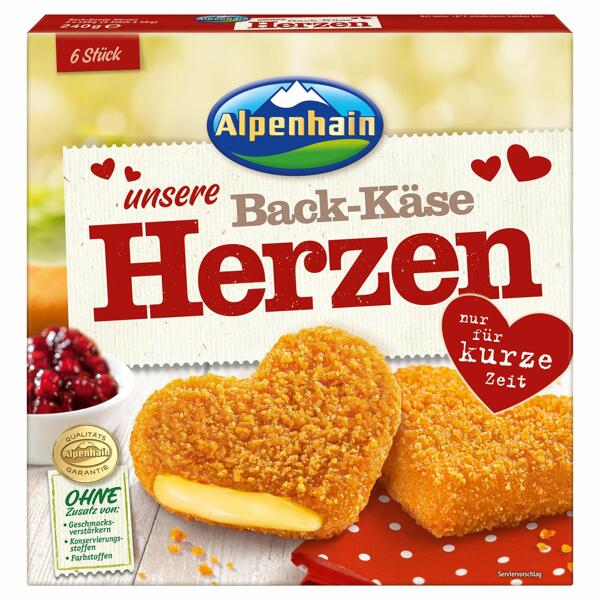 Alpenhain Back-Käse-Herzen 240 g*