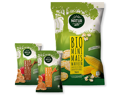 NATUR AKTIV Bio-Mini-Reis-/Maiswaffeln