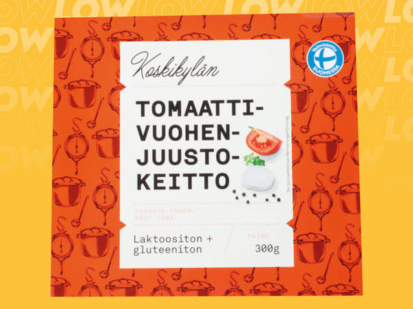 Koskikylän Tomaatti-vuohenjuustokeitto