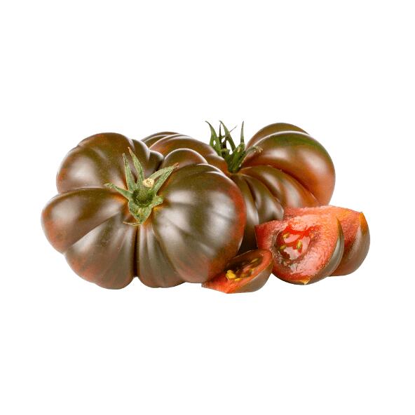 Tomate côtelée colorée