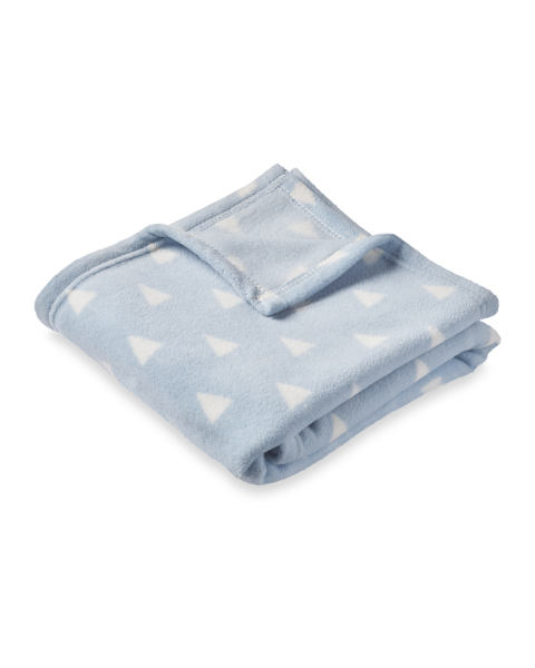 Baby Fleece Blanket Blue Triangle
