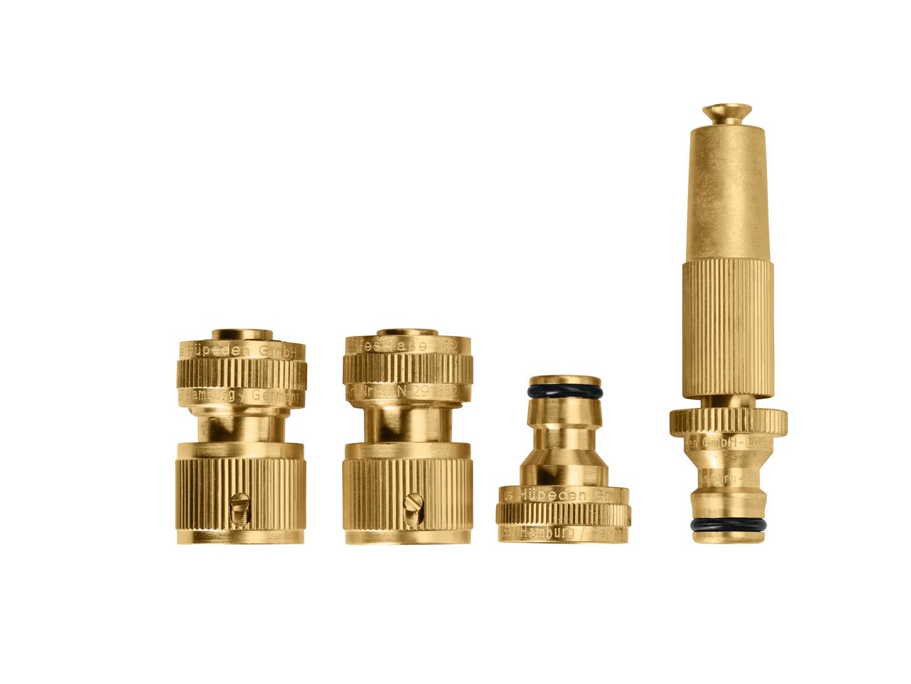 Brass Hose Connector System, 4 pieces or Brass 2-Way Hose Splitter