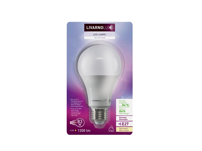 LED Light Bulb, 13W with Dimmer Function
