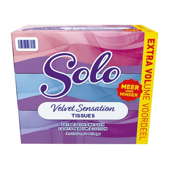 Solo Velvet Sensation tissues 3-pack