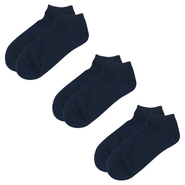 Damen und Herren Sneaker-Socken, 3 Paar