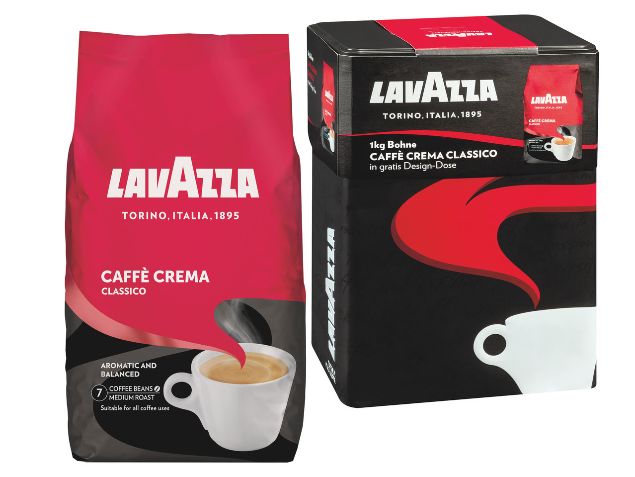 LAVAZZA Caffè Crema Classico mit Geschenkdose