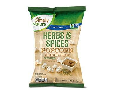 Simply Nature 
 Olive Oil & Sea Salt or Herbs & Spices Popcorn