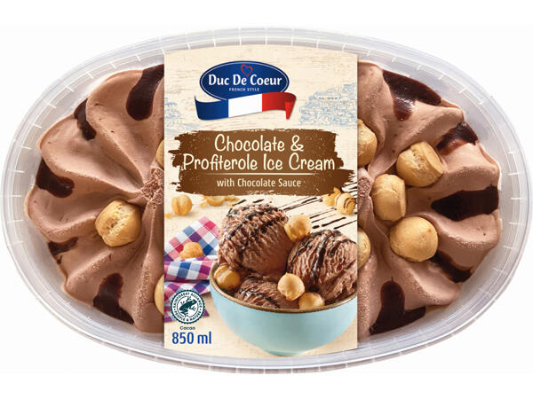 Chocolate and Profiterole Ice cream