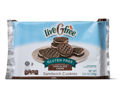 liveGfree Gluten Free Chocolate or Vanilla Creme Cookies
