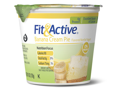 Fit & Active Nonfat Yogurt Banana Cream Pie or Lemon Cream Pie