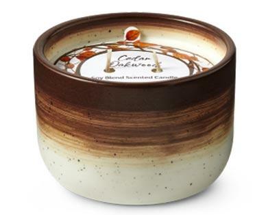 Huntington Home 
 Painted Ceramic Candle