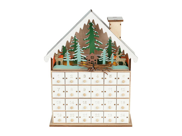 Livarno Home Wooden Light-Up Advent Calendar