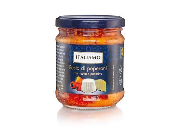 Sweet Pepper Pesto with Ricotta and "Pecorino Siciliano PDO" Cheese
