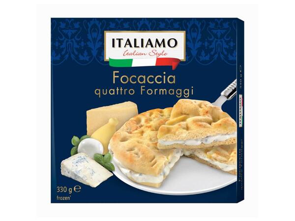 Focaccia fourrée aux 4 fromages