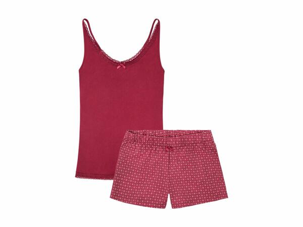 Pijama de verano rojo para mujer