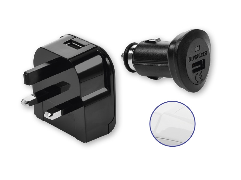 Silvercrest(R) Car Adapter/ USB Charger
