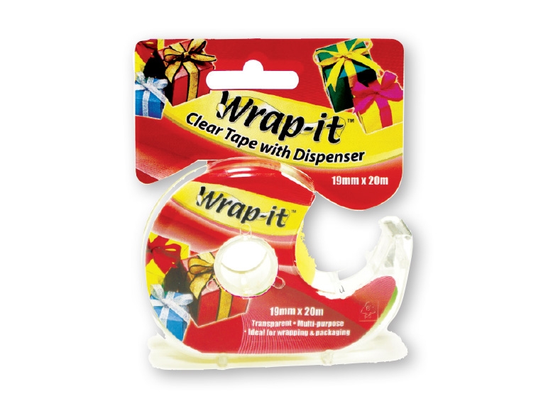 Wrap-It Clear Tape with Dispenser